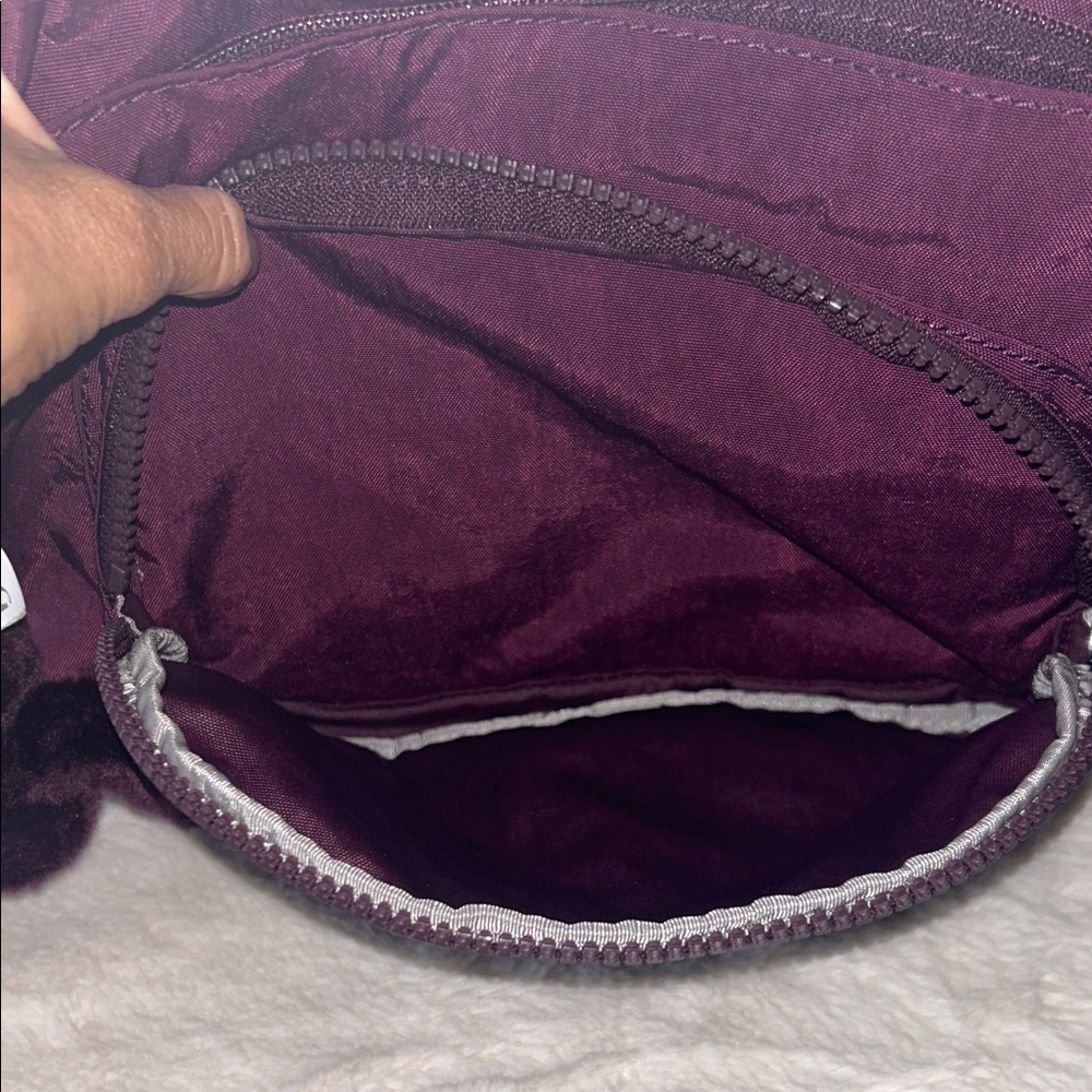 Kipling Queenie Burgundy Backpack with Keychain - Picture 13 of 16